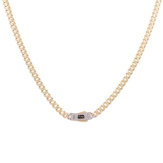14k Yellow Gold Monaco Edge Chains /   Size 5mm 16" / Weight 10.4gr /301-61065-5mm.16"